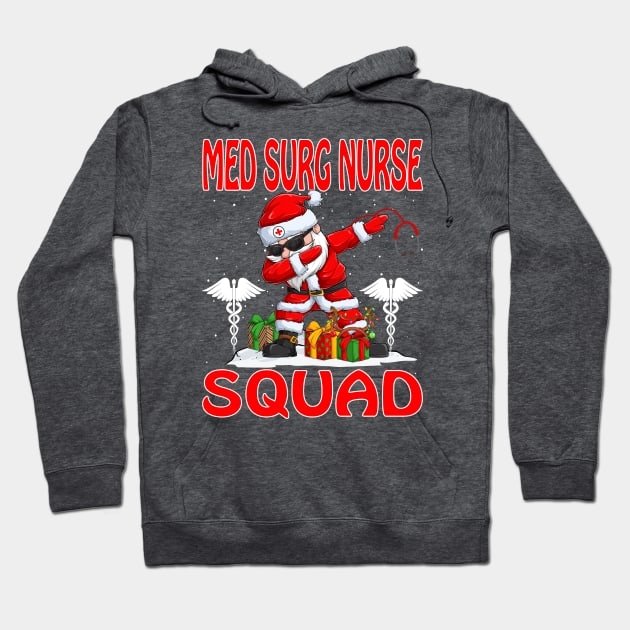 Christmas Med Surg Nurse Squad Reindeer Pajama Dabing Santa Hoodie by intelus